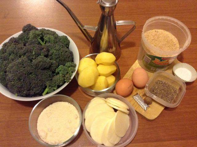 ingredienti sformato di broccoli e patate 