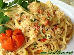 pasta con uova di pesce