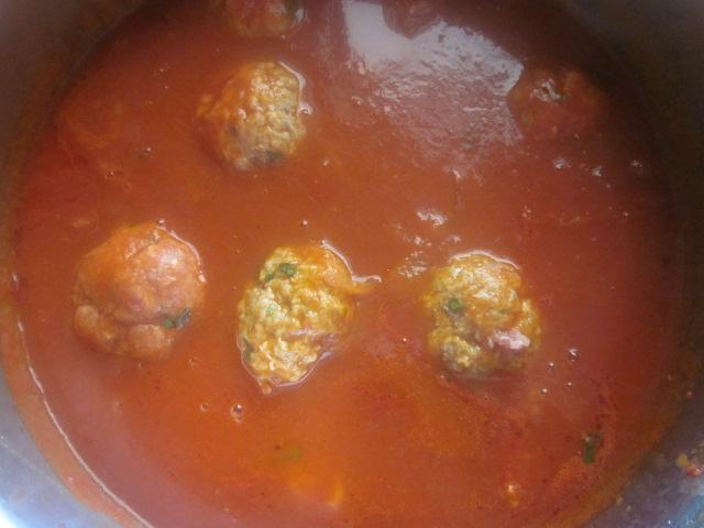 polpette con la salsa