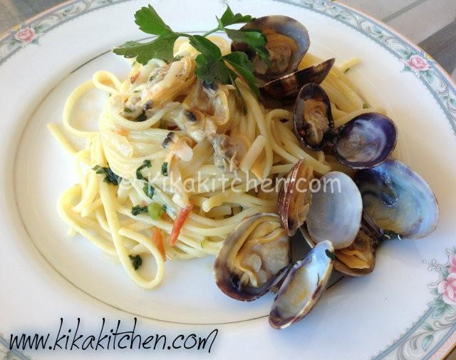 Linguine alle vongole. Ricetta passo passo Kikakitchen
