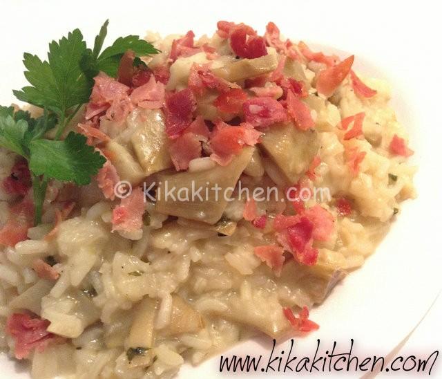 Risotto ai carciofi con speck croccante | Kikakitchen