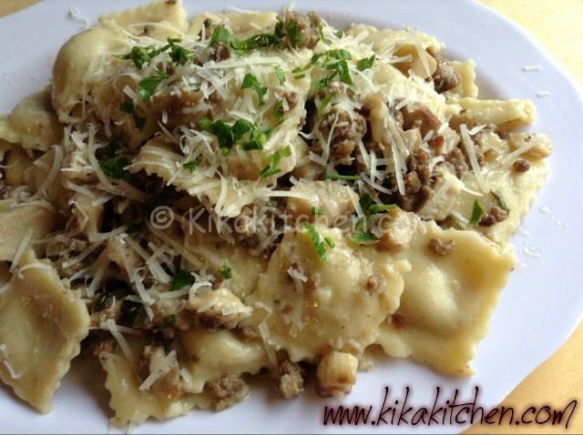 ravioli con funghi porcini