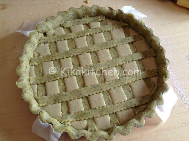 crostata al pistacchio con frolla al pistacchio