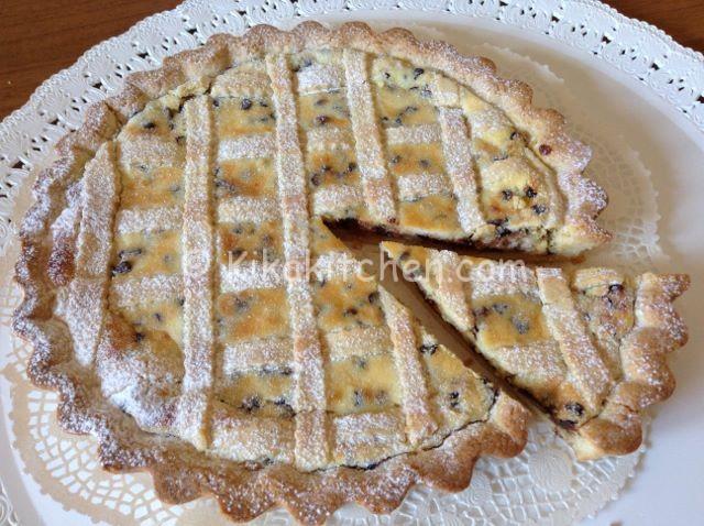 crostata ricotta e gocce di cioccolato