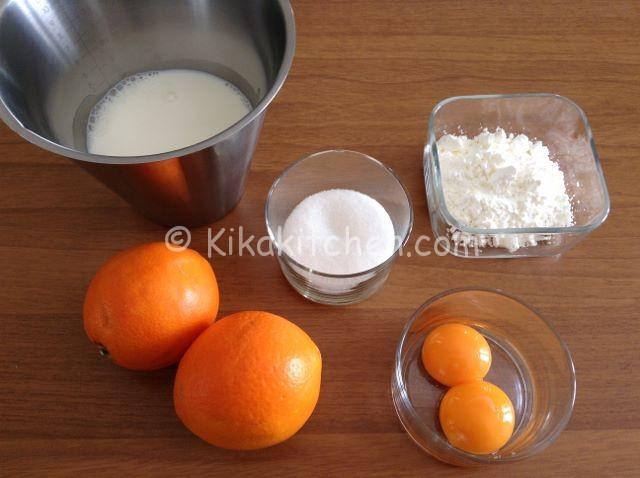 ingredienti crema pasticcera all'arancia