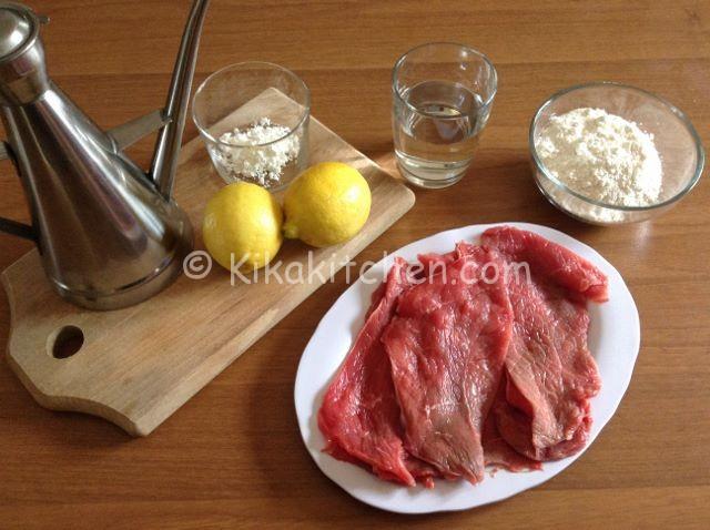 ingredienti scaloppine al limone