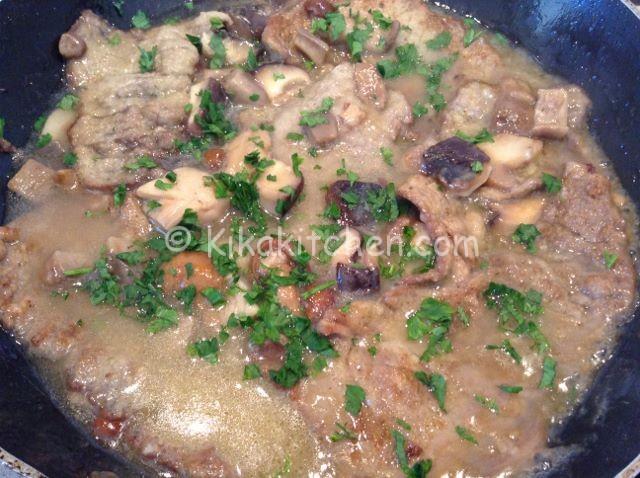 scaloppine con funghi porcini