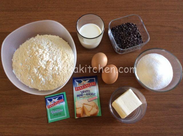 ingredienti plumcake con gocce di cioccolato