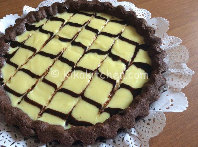 crostata con pasta frolla al cacao