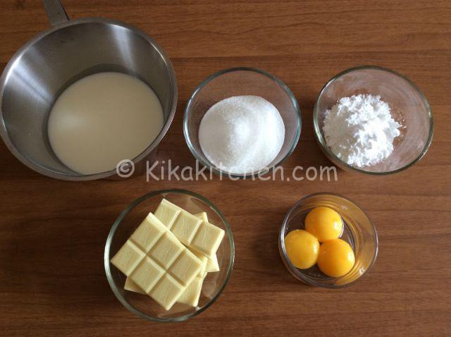 ingredienti crema al cioccolato bianco