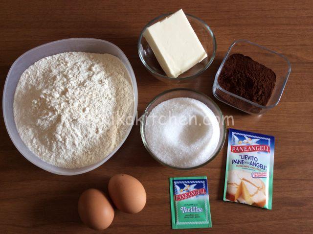 ingredienti pasta frolla al cacao