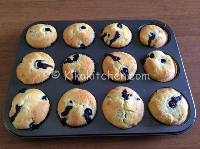 dosi per 12 muffin ai mirtilli