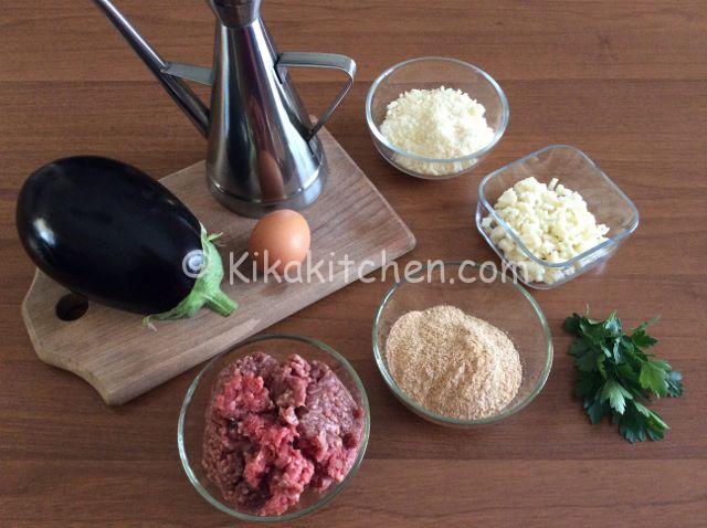 ingredienti involtini di melanzane con carne trita