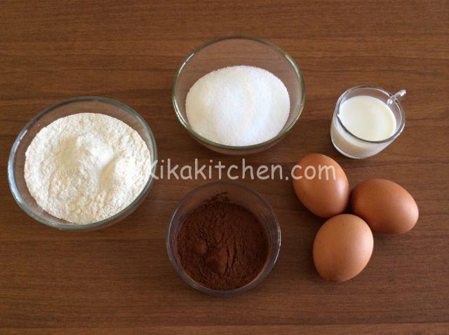 ingredienti pasta biscotto al cacao