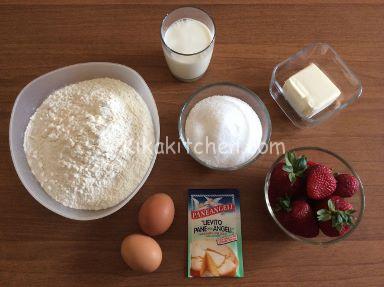 ingredienti muffin alle fragole