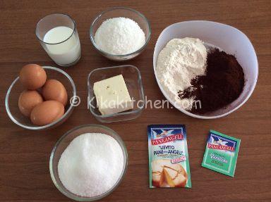 ingredienti torta cocco e cioccolato