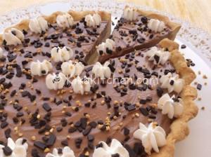 Crostata con crema al latte e nutella