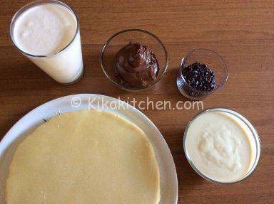 ingredienti crostata con crema al latte e nutella
