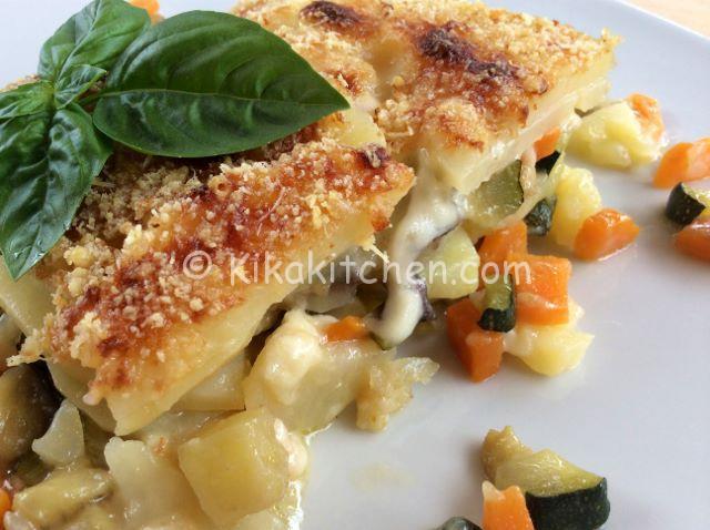 patate gratinate in forno con verdure