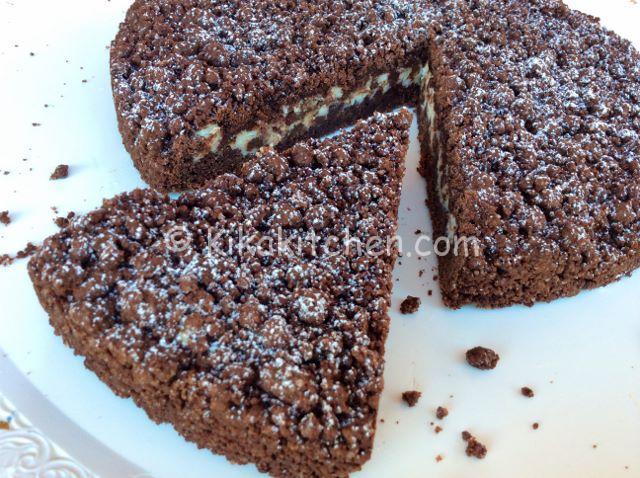 torta sbriciolata al cacao con ricotta