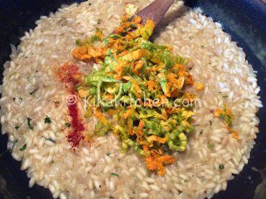 ricetta risotto fiori di zucca e asiago