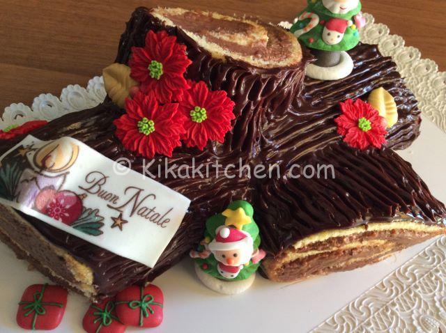 Ricetta Tronchetto Di Natale Alla Nutella.Tronchetto Di Natale Buche De Noel Kikakitchen