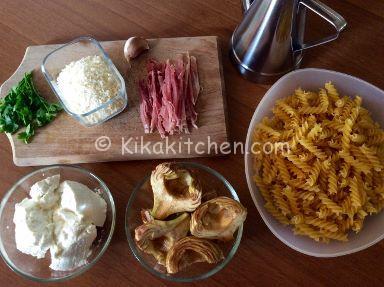 pasta ricotta e carciofi trifolati