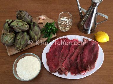 ingredienti scaloppine ai carciofi