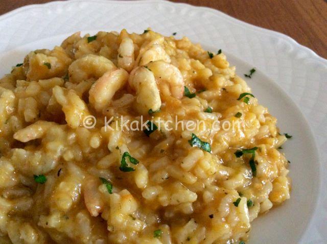 risotto zucca e gamberetti ricetta