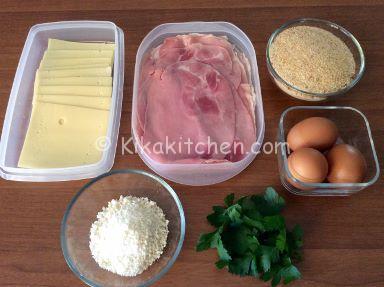 ingredienti involtini di prosciutto cotto