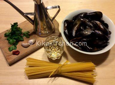 ingredienti spaghetti con le cozze