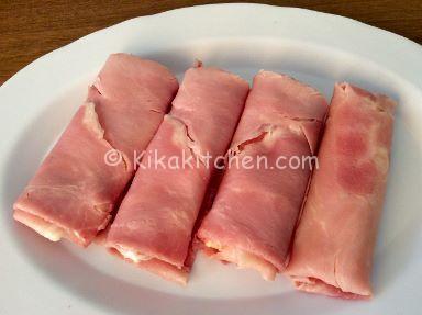 ricetta involtini di prosciutto cotto