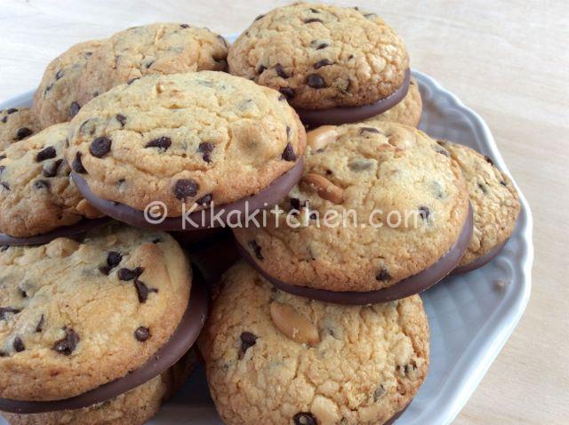 cookie americani arachidi e cioccolato