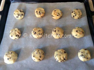 cottura cookies americani cioccolato e arachidi