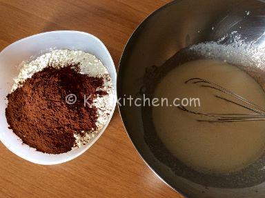 plumcake con cacao in polvere