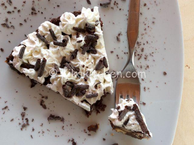 torta senza cottura cioccolato e panna