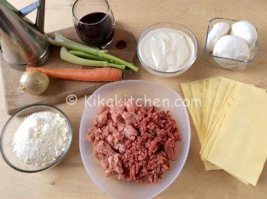 ingredienti lasagne al ragù