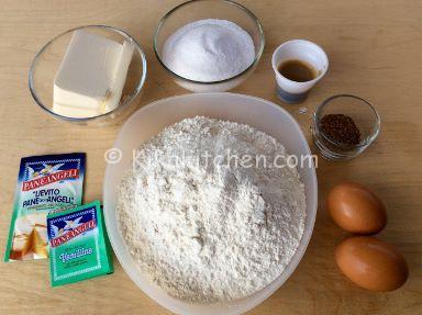 ingredienti pasta frolla al caffe