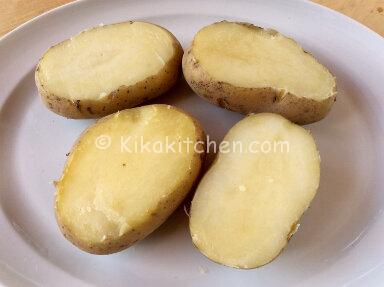 patate bollite tagliate