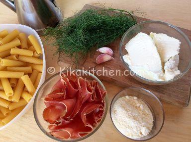 pasta con ricotta speck e finocchietto