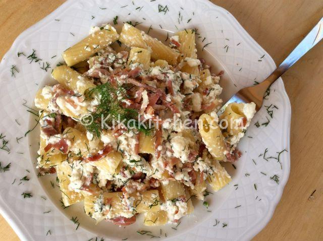 pasta con ricotta speck e finocchietto selvatico