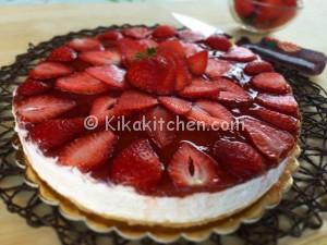 Cheesecake alla fragola (senza cottura in forno)