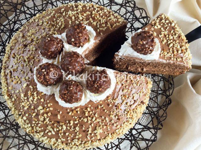 torta ferrero rocher con crema alla nutella