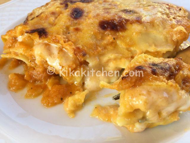 lasagne con la zucca gialla