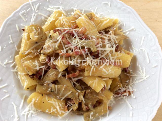 pasta carciofi e pancetta