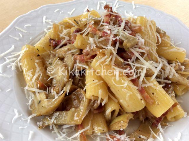 pasta con carciofi e pancetta