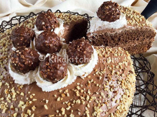 torta ferrero rocher con nutella