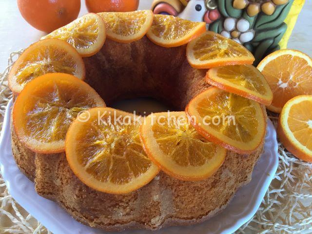 ciambella all'arancia con fettine caramellate