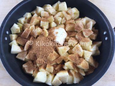 crumble di mele e pandoro avanzato