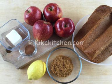 ingredienti crumble di mele e pandoro